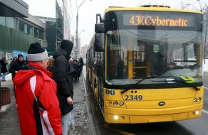 Transport collapse near the "Lybidska" metro station