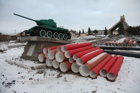 T-34 tank in Trostyanets