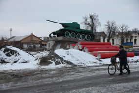 T-34 tank in Trostyanets