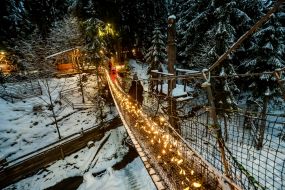 Suspension bridge in Bukovel
