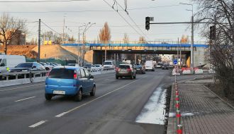 Degtyarivsky overpass in Kyiv