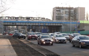 Degtyarivsky overpass in Kyiv