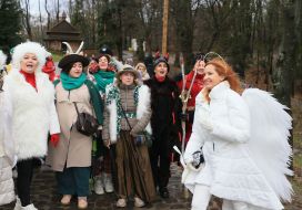 Participants of the theatrical nativity scene during the celebration of "Christmas in the Grove"