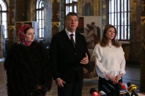 Maryna Sobotiuk, Rostyslav Karandeev and Emine Japarova ​