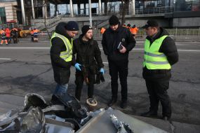 Consequences of a rocket attack near metro station "Luk'yanivska"