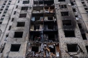 Наслідки ракетного обстрілу Києва