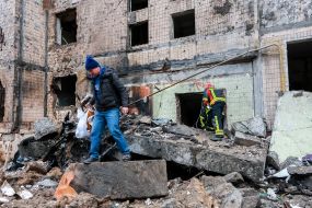 Наслідки ракетного обстрілу Києва