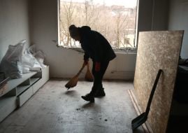 Elimination of the consequences of a missile attack in the Solomensky district of Kyiv