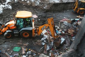 Elimination of the consequences of a missile attack in the Solomensky district of Kyiv