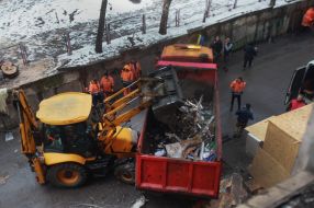 Elimination of the consequences of a missile attack in the Solomensky district of Kyiv