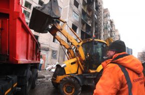 Elimination of the consequences of a missile attack in the Solomensky district of Kyiv