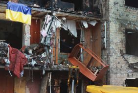 Elimination of the consequences of a missile attack in the Solomensky district of Kyiv