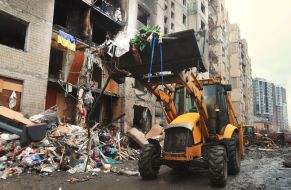 Elimination of the consequences of a missile attack in the Solomensky district of Kyiv
