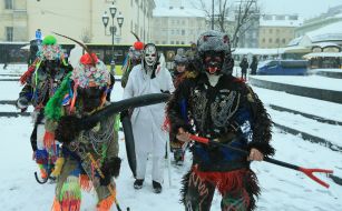 Participants of the theatrical nativity scene