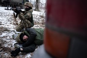 Recruits of the 3rd Separate Airborne Assault Brigade of the Armed Forces undergo basic training