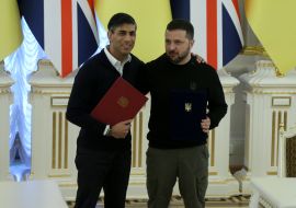 Volodymyr Zelenskyi and Rishi Sunak