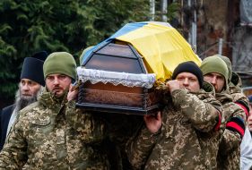 Funeral of fallen military man Anatoly Sinkevich