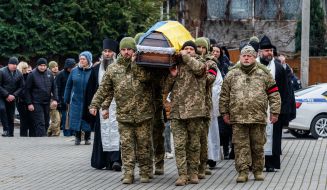 Funeral of fallen military man Anatoly Sinkevich