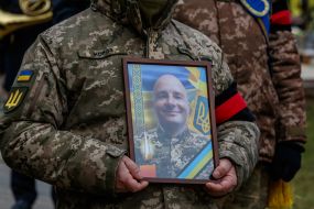 Funeral of fallen military man Anatoly Sinkevich