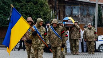 Funeral of fallen military man Anatoly Sinkevich
