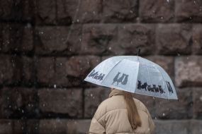 Girl under an umbrella