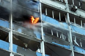 Consequences of a missile attack on Kyiv