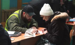 Injured as a result of a rocket attack at the relief headquarters