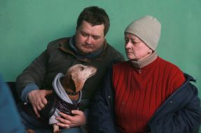 Injured as a result of a rocket attack at the relief headquarters