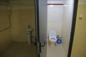 The shelter in a Kyiv school