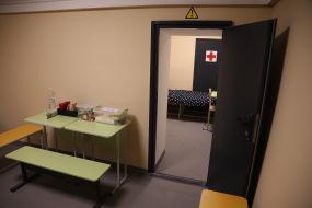 The shelter in a Kyiv school