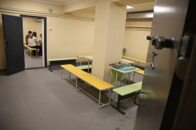 The shelter in a Kyiv school