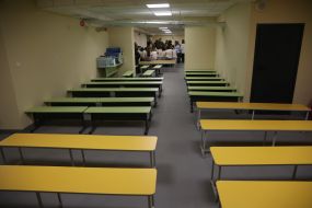 The shelter in a Kyiv school