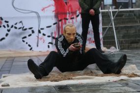 Акция-перформанс, посвященная 10-й годовщине российско-украинской войны