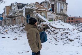 A destroyed house