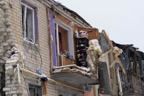 A destroyed house