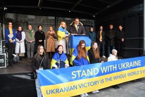 Action in support of Ukraine on the Bundesplatz square in Bern 