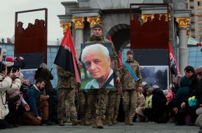 Farewell ceremony for dissident Stepan Khmara in Kyiv