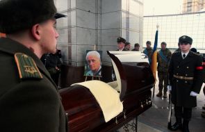 Farewell ceremony for dissident Stepan Khmara in Kyiv