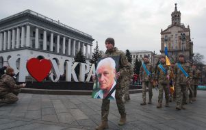 Farewell ceremony for dissident Stepan Khmara in Kyiv
