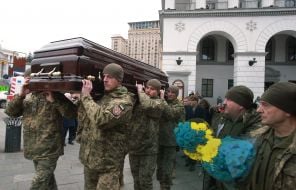 Farewell ceremony for dissident Stepan Khmara in Kyiv