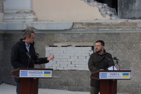 Volodymyr Zelenskyi and Kyriakos Mitsotakis