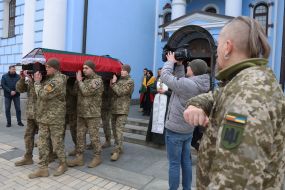 Farewell to Lithuanian volunteer Tadas Tumas in Kyiv