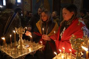 Farewell to Lithuanian volunteer Tadas Tumas in Kyiv