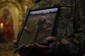 Farewell to Lithuanian volunteer Tadas Tumas in Kyiv