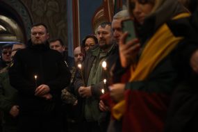 Farewell to Lithuanian volunteer Tadas Tumas in Kyiv