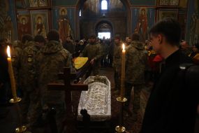 Farewell to Lithuanian volunteer Tadas Tumas in Kyiv