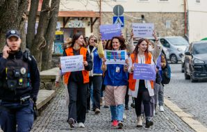 Participants of "Walk in Different Shoes for Gender Equality"