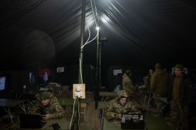 Military training of recruits of the 1st separate mechanized battalion "Da Vinci Wolves"