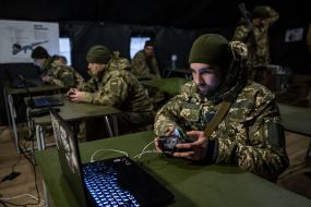 Military training of recruits of the 1st separate mechanized battalion "Da Vinci Wolves"