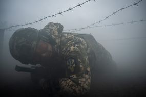 Military training of recruits of the 1st separate mechanized battalion "Da Vinci Wolves"